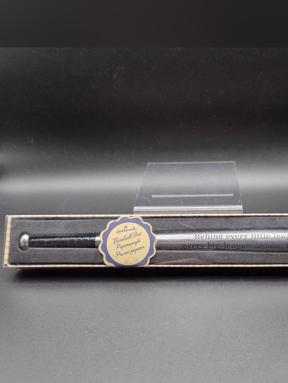 Hallmark Baseball Bat Paperweight in Gift Box Great Father's Day Gift NWT